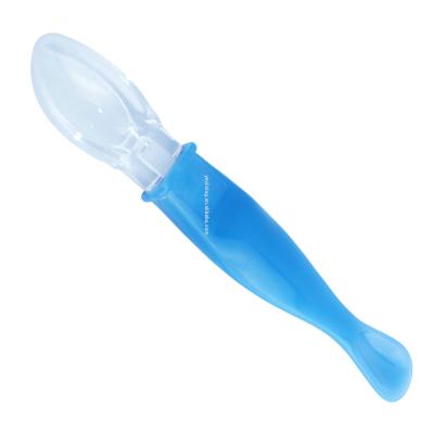 China PP/Silicone Factory Price Baby Care PP Silicone Spoon Silicone Temperature Spoon Kids Temperature Silicon Spoon for sale