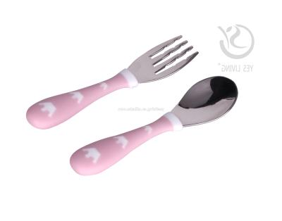 China PP/Stainless Steel Baby Steel Cutlery Set Kids Cutlery Set Kids Stainless Steel Cutlery Set for sale