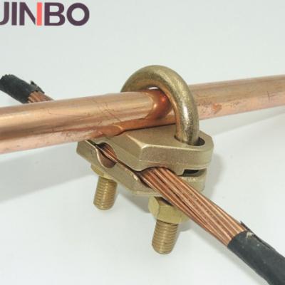 中国 Heavy Duty Factory Price Earth Connection Clamp Brass U Bolt Rod to Cable Clamps 販売のため