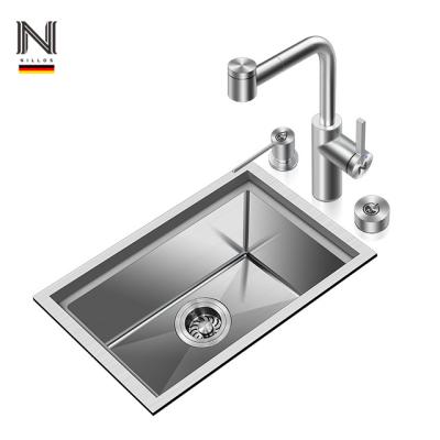 China New Flip Cover Hidden Kitchen Sink Single Faucet Nillos N4535B 304 Stainless Steel Polished Without Bowl With Rotary Switch for sale