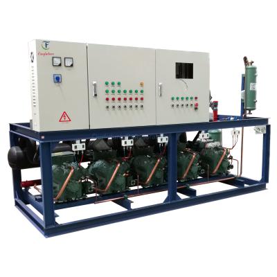 China PLC hoge temperatuur zuiger parallelle eenheid rack model koelcompressor eenheid voor optimale koeling Te koop