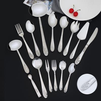 China New Style Stainless Steel 72 Pcs Gold Plated Family Viable High Quality Cutlery Set 72pcs for sale