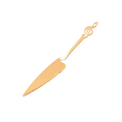 China Gold Viable Creative Titanium Tableware Note Steel Plate Wall Hanging Dish Knife Stainless Steak Knife for sale