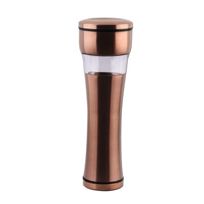 China Viable Manual Pepper Grinder Household 18/8 Stainless Steel Pepper Mill Rose Sea Salt Black Pepper Granulating Bottle for sale