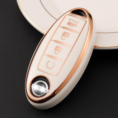 China Protect Car Key Factory Wholesale Direct TPU Gold Line Solft Car Key Cover For Nissan Qashqai Juke J10 J11 X-Trail T32 T31 Kicks Tiida for sale