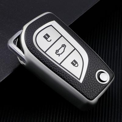 China Protect Car Key Toyota Factory Direct Wholesale TPU Leather Solft Car Key Cover For Yaris Aygo Avensis Verso Auris Corolla Scion IM Camry RAV for sale