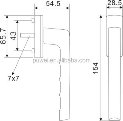 China High quality upvc of door mandelli door handle 9.01.10202, window and door handle hidden holding window handles for sale