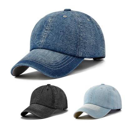 China Wholesale Vintage Distressed Denim Baseball Cap Unstructured Sports Hats COMMON for sale