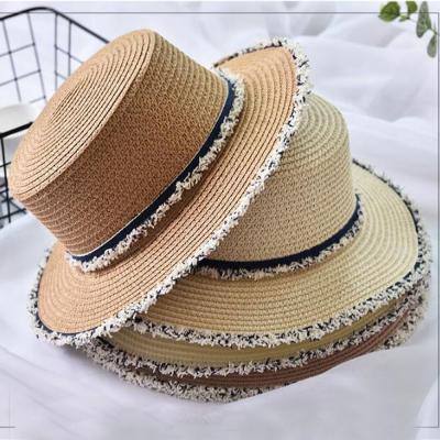 China Wholesale Character Summer Straw Hat Boater Sunhat Derby Umbrella Beach Vacation for sale