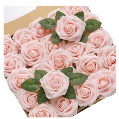 China Durable Wholesale Cheap Easy to Install Fake Rose Artificial Box Wedding Flowers for Home Decor for sale