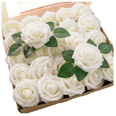 China Cheap Durable Hot Selling Artificial Gifts Box 8.7inch Stand Wedding Decoration Flower For Home Decor for sale