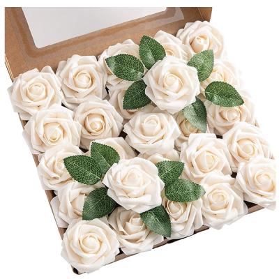 China Good Selling Products Durable Easy To Install 8.7inch Gifts Box Wedding Decoration Artificial Flower for sale