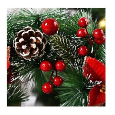 China Wholesale Hot Long Lasting Red Berries Spray Heads Home Artificial Flowers for sale