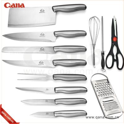 China QANA Factory Wholesale Durable 13pcs Damascus Stainless Steel Kitchen Chef Knife Set Kitchen Knives With Aluminum Case for sale