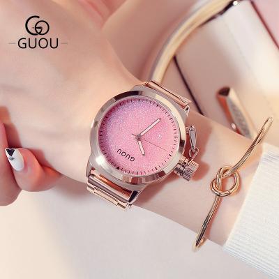 China GUOU Quartz Gypsophila Small Diamond Dial Watch Designer Watches Famous Brands for sale