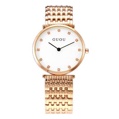 China Creativity GUOU steel belt waterproof quartz ladies watch fashion watch women wristwatch women luxury for sale