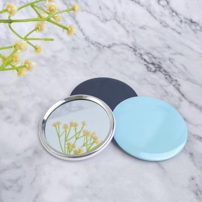 China Promotional Gift Mini Personalized Round Logo Mirror Portable Handheld Custom Personalized Customized Cosmetic Makeup Handle Mirror whosale for sale