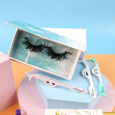 China Custom luxury 3d mink eyelashes 20mm long natural look 5D mink lahes luxury mink lashes 25mm deep curly Russian strip eyelashes wholesale d for sale