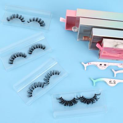 China Custom luxury 3d mink eyelashes 20mm long natural look 5D mink lahes luxury mink lashes 25mm deep curly Russian strip eyelashes wholesale d for sale