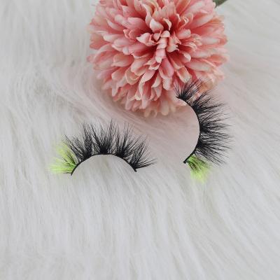 China Long Beautiful Sellers 25mm Natural Colored Fluffy False Eyelash Lash Faux Colorful Mink Eyelashes For Girls Full Strip Mink Eyelash Lashes for sale