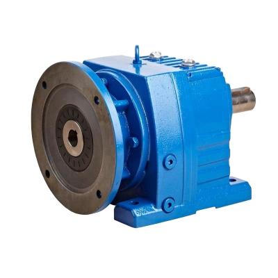 China Helica gear china suppliers high torque R foot mounted 1400 rpm small speed reduction helical geared gear motor for conveyor belt for sale