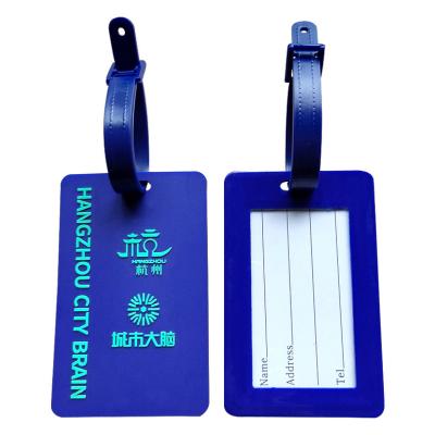 China High Quality Custom Name Tag Luggage Accessories Factory Price PVC Soft PVC Luggage Tag for sale