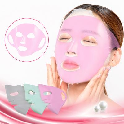 China 3D Beauty Face Mask Silicone Beauty Makeup Skin Care Silicone Face Mask Soft Silicone Cover Low MOQ Reusable for sale