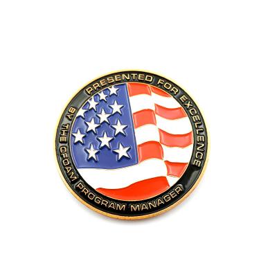 China Europe Factory Promotion Soft Enamel Metal Military Challenge Coin for sale