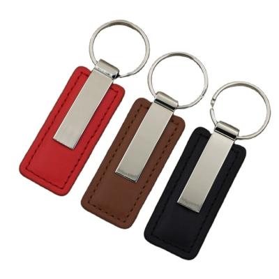 China Leather Pendant Gift Logo Leather Keychain Custom Car Luxury Metal Suede Leather Keychain Small PU Keychain Key Chain Promotion Gift for sale