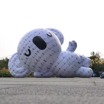 China Oxford Or PVC With LED Giant Decorative Inflatable Lovely Dog With Led Light for sale