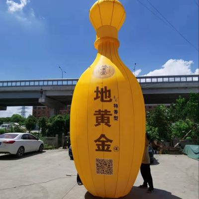 China Custom Outdoor Inflatable PVC Advertising Bottle Model Oxford Or PVC for sale