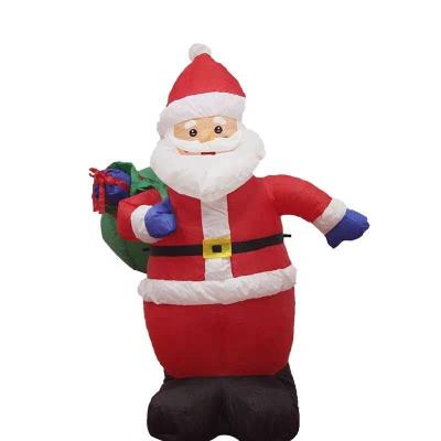 China Outdoor Custom Inflatable PVC Merry Christmas Santa Claus Or Oxford Or Christmas Santa Claus With Package Gift for sale