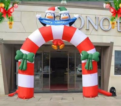 China Custom Printing Oxford Cloth Or PVC Logo Christmas Inflatable Arch Entrance For Festival Event for sale