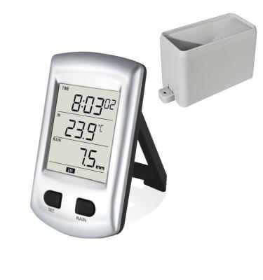 China Wireless rain meter with indoor temperature WH0202/WH0203 for sale