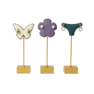 China Stylish Jewelry Metal Flower Counter Earrings Eco - Friendly Durable Display Rack Stand for sale