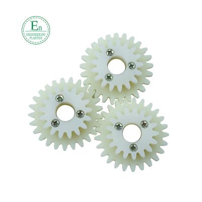 China Black Plastic Nylon Tooth Gear Design Drawings Customized CNC CNC Machined PA6 High Precision Double Spur Gear for sale