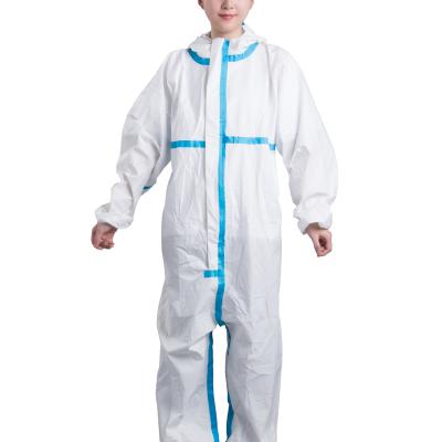 China Eco-Friendly 3Q PP Isolate Germs Proof Disposable Isolation Antistatic Medical Protective Disposable Coverall for sale