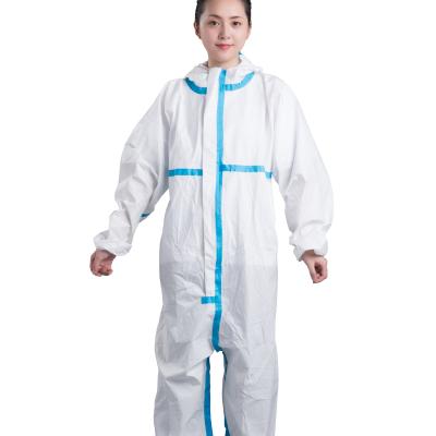 China Professional White Disposable Blanket Suit Isolation Isolation Germs 3Q Protective Disposable Coverall for sale