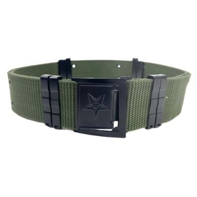 China Military Exercise China Supplier Olive Green Customize Cordura Nylon Military Combat Belt with Steel Buckle for sale