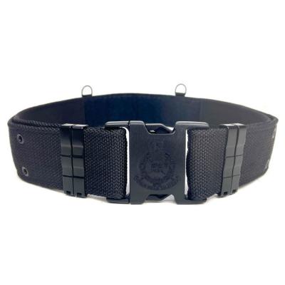 China Custom BSCI Malaysia Military Drill Black Nylon Duty Army Military Belt PP 56 mm for sale