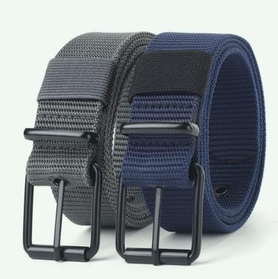 China BSCI Eco-friendly Nylon Customize Colorful Polyester Cotton Eyelets Cloth Belt With Steel Pin Buckle for sale