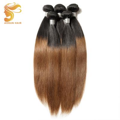 China #1B/30 Virgin Hair Silky Straight Wholesale Unprocessed Straight Indian Hair Bundles Top Grade 100% Indian Hair for sale