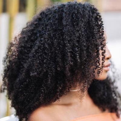 China Unprocessed Kinky Curly Mongolian Kinky Curly Hair,Virgin Raw Burmese Kinky Curly Hair,Zambia Kinky Curly Hair Lace Wig for sale