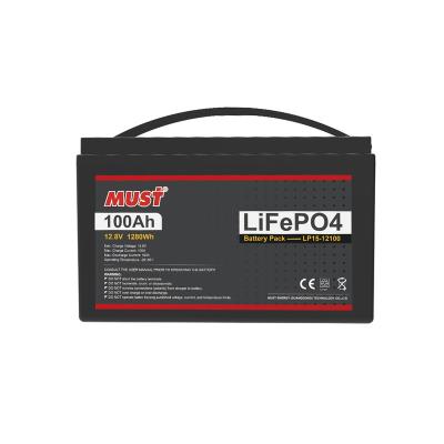 China Longer lifespan 100AH ​​lithium iron battery 6000 cycles lifepo4 solar pack 12v for sale