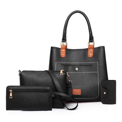 China PU bag 2019 set feminine bolsos de mujer woman 4pcs bags luxury ladies handbags for sale