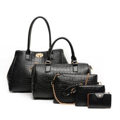 China ENGLAND STYLE cheap PU leather bag set 5 pcs women purses and ladies handbags set handbags for sale