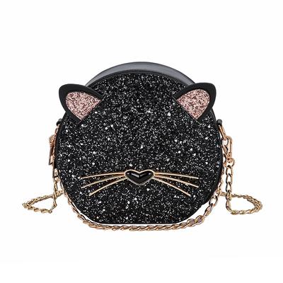 China mayoreo luxury simple sequin bolsas de Para de dama fashion women cute cat shoulder handbag for sale