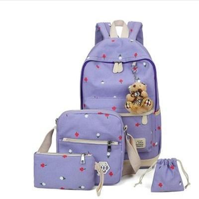 China 2021 OTHER High quality 4pcs in set fashion school bag, backpack for students, large capacity backpacks for sale