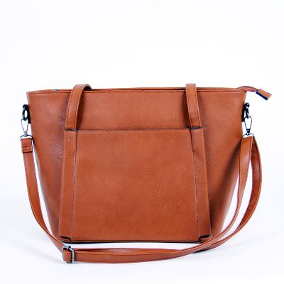 China Fashion Factory Worked Fashion Ladies PU Leather Large Capaticity Tote Bag Handbags for sale