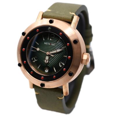 China Automatic Date 30ATM Water Resistance CuSn8 Automatic Bronze Dive Watches Men Luxury Brand for sale